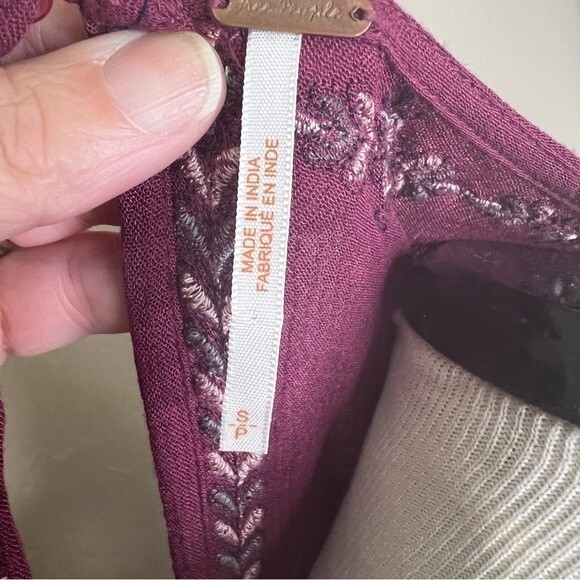 FREE PEOPLE Sunrise Wanderer maroon Mini Dress - Picture 5 of 7